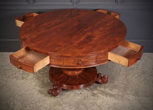WILLIAM IV MAHOGANY DRUM TABLE - ADDITIONAL PHOTO 2