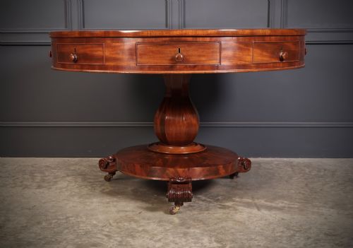 WILLIAM IV MAHOGANY DRUM TABLE - ADDITIONAL PHOTO 4