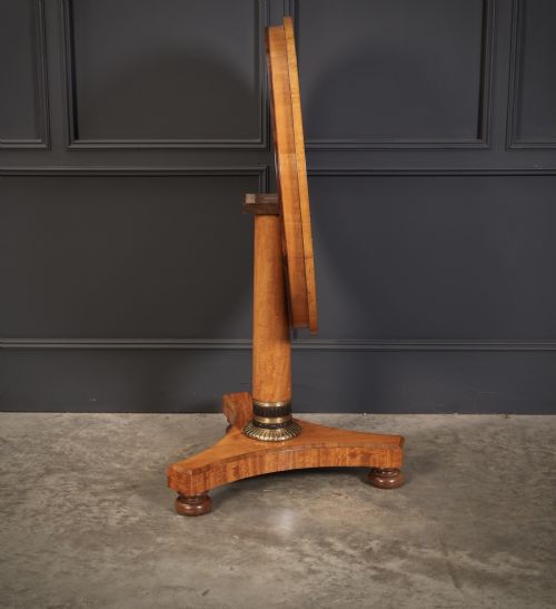 SATINWOOD WALNUT ROUND OCCASIONAL TABLE - ADDITIONAL PHOTO 2