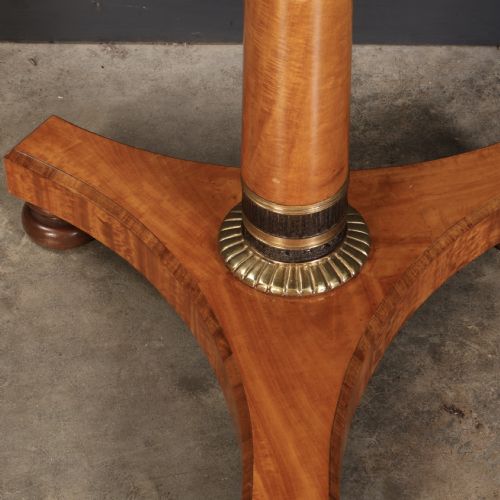 SATINWOOD WALNUT ROUND OCCASIONAL TABLE - ADDITIONAL PHOTO 5