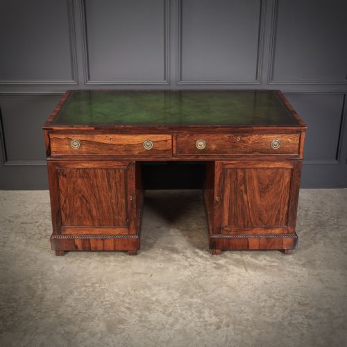 RARE WILLIAM IV ROSEWOOD PARTNERS DESK - ADDITIONAL PHOTO 9