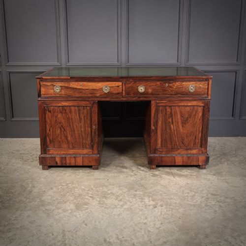 RARE WILLIAM IV ROSEWOOD PARTNERS DESK - ADDITIONAL PHOTO 10