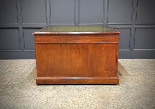 LARGE VICTORIAN MAHOGANY PARTNERS DESK - ADDITIONAL PHOTO 8