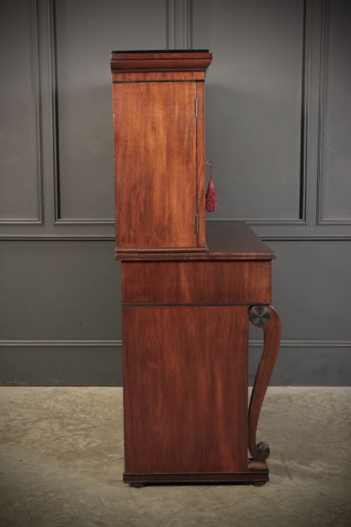 REGENCY MAHOGANY SECRTAIRE BOOKCASE - ADDITIONAL PHOTO 4
