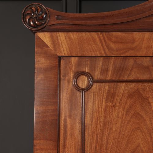 LATE REGENCY MAHOGANY LINEN PRESS CUPBOARD - ADDITIONAL PHOTO 9