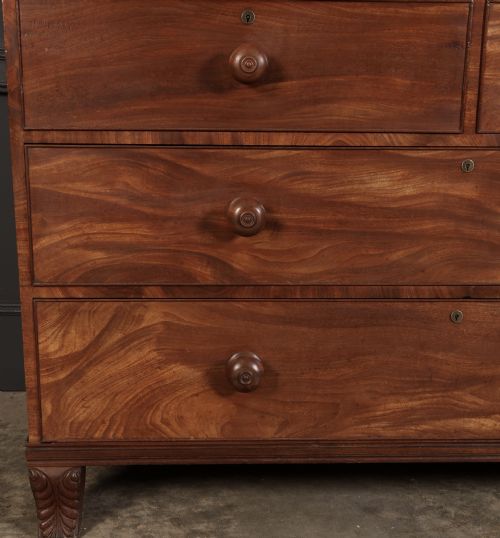 LATE REGENCY MAHOGANY LINEN PRESS CUPBOARD - ADDITIONAL PHOTO 10