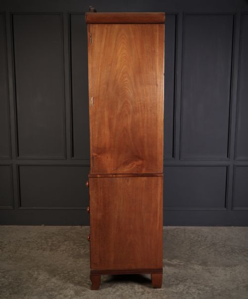 LATE REGENCY MAHOGANY LINEN PRESS CUPBOARD - ADDITIONAL PHOTO 13