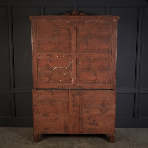 LATE REGENCY MAHOGANY LINEN PRESS CUPBOARD - ADDITIONAL PHOTO 14