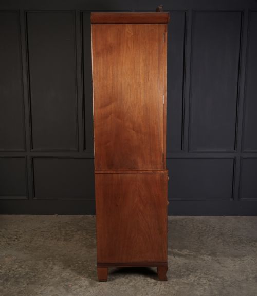 LATE REGENCY MAHOGANY LINEN PRESS CUPBOARD - ADDITIONAL PHOTO 15