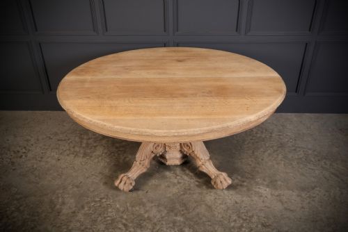 BLEACHED OVAL OAK CENTRE HALL TABLE - ADDITIONAL PHOTO 2