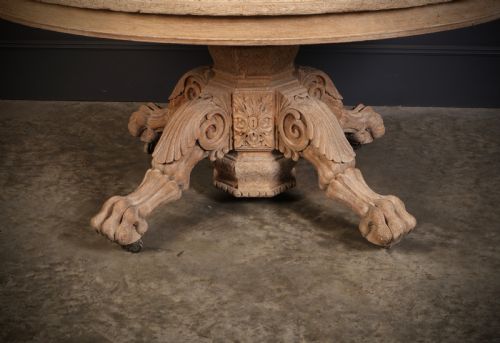 BLEACHED OVAL OAK CENTRE HALL TABLE - ADDITIONAL PHOTO 3