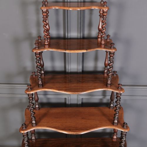 VICTORIAN ROSEWOOD SIX TIER WHATNOT STAND - ADDITIONAL PHOTO 1
