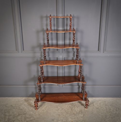 VICTORIAN ROSEWOOD SIX TIER WHATNOT STAND - ADDITIONAL PHOTO 2