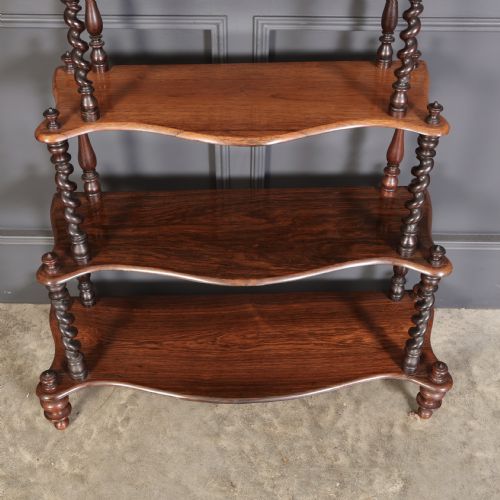 VICTORIAN ROSEWOOD SIX TIER WHATNOT STAND - ADDITIONAL PHOTO 3