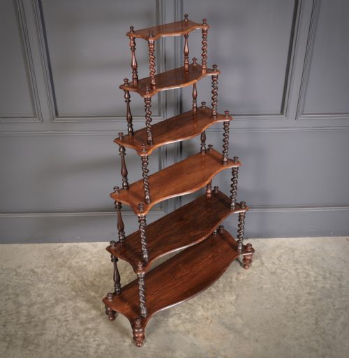 VICTORIAN ROSEWOOD SIX TIER WHATNOT STAND - ADDITIONAL PHOTO 5