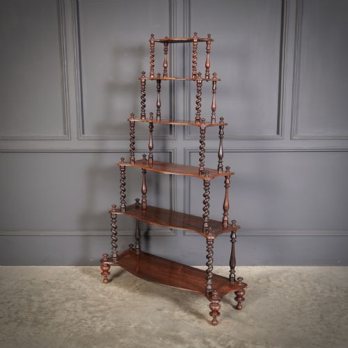VICTORIAN ROSEWOOD SIX TIER WHATNOT STAND - ADDITIONAL PHOTO 8