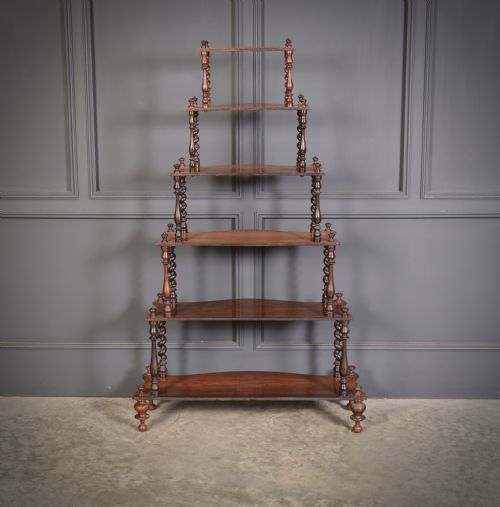 VICTORIAN ROSEWOOD SIX TIER WHATNOT STAND - ADDITIONAL PHOTO 10
