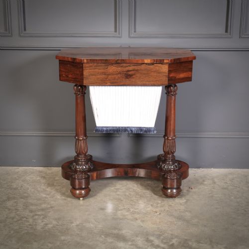 WILLIAM IV ROSEWOOD SEWING TABLE - ADDITIONAL PHOTO 5