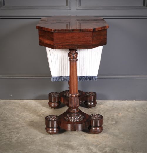 WILLIAM IV ROSEWOOD SEWING TABLE - ADDITIONAL PHOTO 7