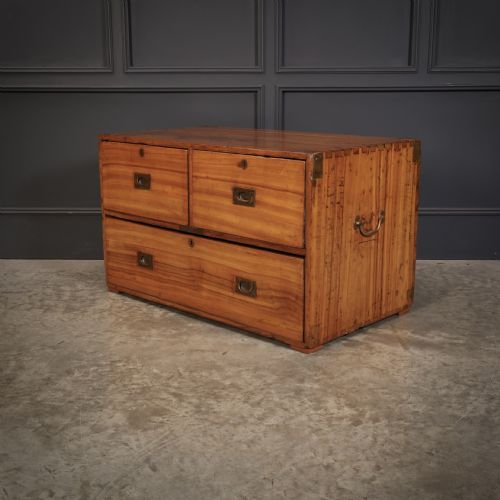 LOW CAMPHOR WOOD CAMPAIGN CHEST - ADDITIONAL PHOTO 4