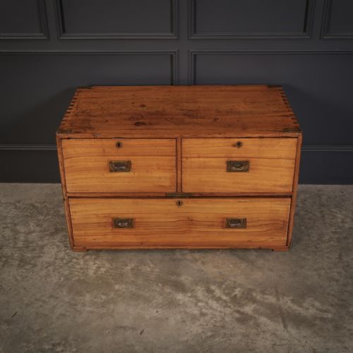 LOW CAMPHOR WOOD CAMPAIGN CHEST - ADDITIONAL PHOTO 5