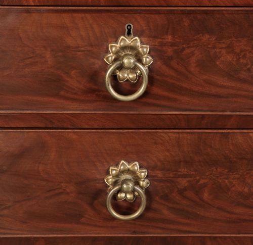 ANTIQUE FLAME MAHOGANY SCOTTISH CHEST - ADDITIONAL PHOTO 7