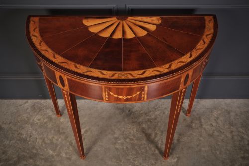 RARE 18TH CENTURY MARQUETRY INLAID TEA TABLE - ADDITIONAL PHOTO 1