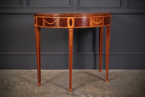 RARE 18TH CENTURY MARQUETRY INLAID TEA TABLE - ADDITIONAL PHOTO 2