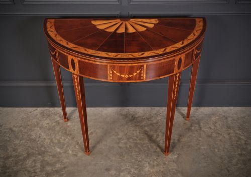 RARE 18TH CENTURY MARQUETRY INLAID TEA TABLE - ADDITIONAL PHOTO 4