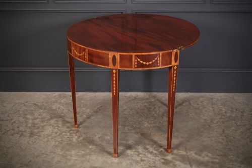 RARE 18TH CENTURY MARQUETRY INLAID TEA TABLE - ADDITIONAL PHOTO 7