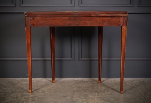 RARE 18TH CENTURY MARQUETRY INLAID TEA TABLE - ADDITIONAL PHOTO 9