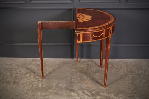 RARE 18TH CENTURY MARQUETRY INLAID TEA TABLE - ADDITIONAL PHOTO 11