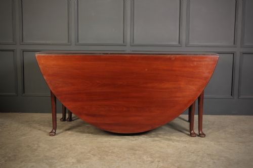 GEORGIAN MAHOGANY DROP LEAF DINING TABLE - ADDITIONAL PHOTO 1