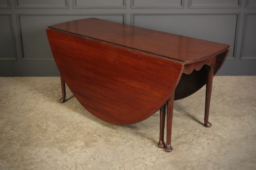 GEORGIAN MAHOGANY DROP LEAF DINING TABLE - ADDITIONAL PHOTO 3