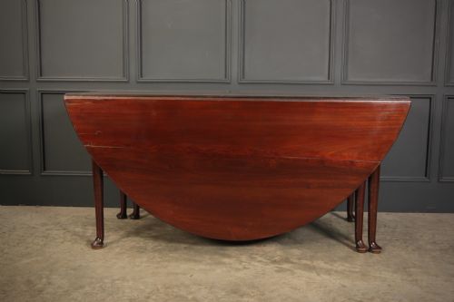 GEORGIAN MAHOGANY DROP LEAF DINING TABLE - ADDITIONAL PHOTO 5
