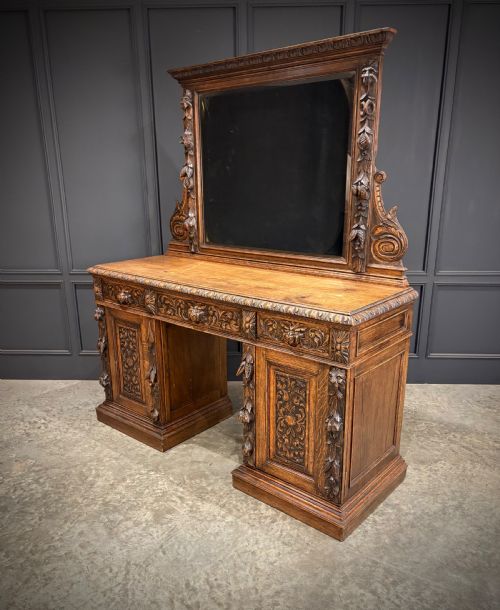 CARVED OAK SIDEBOARD - ADDITIONAL PHOTO 11