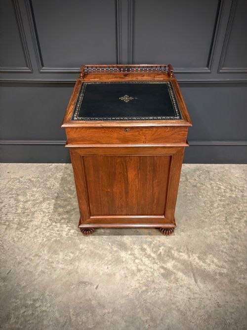 LARGE 19TH CENTURY ROSEWOOD DAVENPORT DESK - ADDITIONAL PHOTO 3
