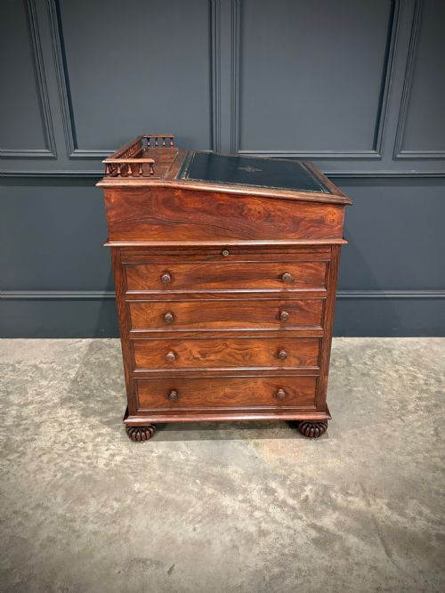 LARGE 19TH CENTURY ROSEWOOD DAVENPORT DESK - ADDITIONAL PHOTO 19