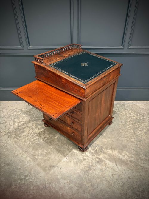 LARGE 19TH CENTURY ROSEWOOD DAVENPORT DESK - ADDITIONAL PHOTO 20