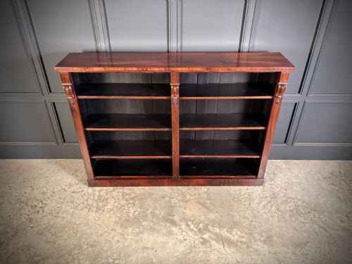 VICTORIAN ROSEWOOD OPEN BOOKCASE - ADDITIONAL PHOTO 3