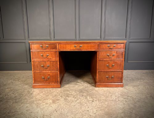 LARGE VICTORIAN WALNUT PARTNERS DESK - ADDITIONAL PHOTO 3