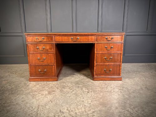 LARGE VICTORIAN WALNUT PARTNERS DESK - ADDITIONAL PHOTO 8
