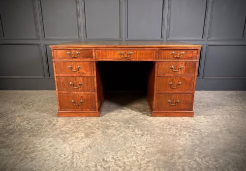 LARGE VICTORIAN WALNUT PARTNERS DESK - ADDITIONAL PHOTO 13