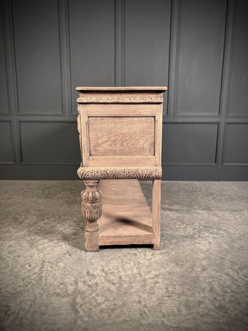 CARVED BLEACHED OAK SIDEBOARD - ADDITIONAL PHOTO 16