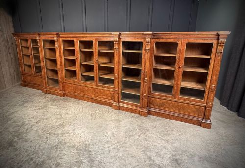 IMPRESSIVE LARGE POLLARD OAK LIBRARY BOOKCASE - ADDITIONAL PHOTO 2