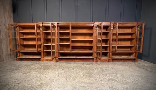 IMPRESSIVE LARGE POLLARD OAK LIBRARY BOOKCASE - ADDITIONAL PHOTO 9