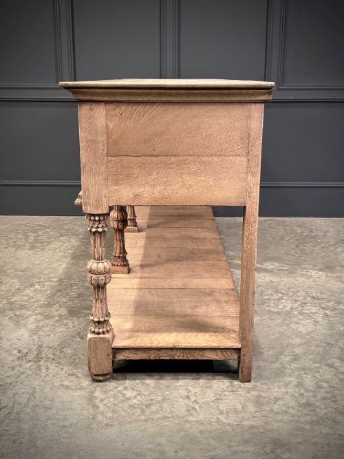 BLEACHED CARVED OAK POTBOARD DRESSER - ADDITIONAL PHOTO 11