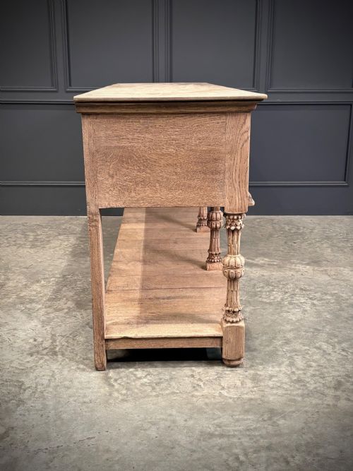 BLEACHED CARVED OAK POTBOARD DRESSER - ADDITIONAL PHOTO 13