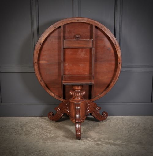 SUPERB MAHOGANY TILT TOP CENTRE TABLE - ADDITIONAL PHOTO 4