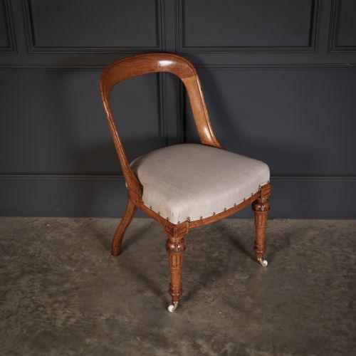 MAGNIFICENT SET OF TEN VICTORIAN OAK DINING CHAIRS - ADDITIONAL PHOTO 1